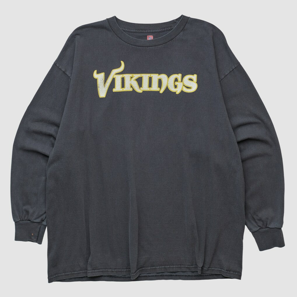 Fanatics Minnesota Vikings NFL 2000s Long Sleeve T-shirt Black Vintage
