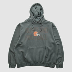 Fanatics Cleveland Browns Majestic 2010s Hooded Pullover Sweatshirt Gray Vintage