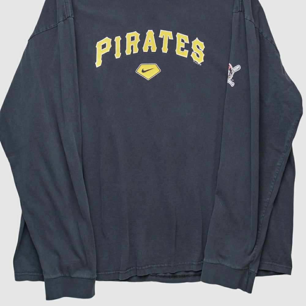 Pittsburgh Pirates Nike 2000s Long Sleeve T-shirt - Navy - XVintage - Nike Discount