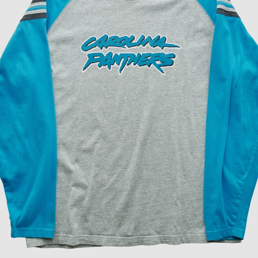 Fanatics Carolina Panthers Reebok 2000s Long Sleeve T-shirt Heather Gray Vintage