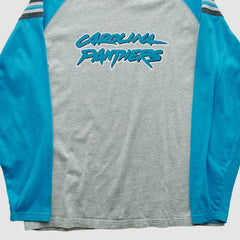Fanatics Carolina Panthers Reebok 2000s Long Sleeve T-shirt Heather Gray Vintage