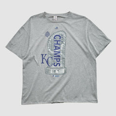 Kansas City Royals Majestic 2015 T-shirt - Heather Gray - Vintage - Fanatics Online
