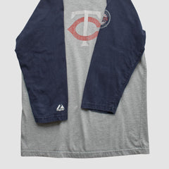Minnesota Twins Majestic 2000s T-shirt - Heather Gray - Vintage - Fanatics Sale