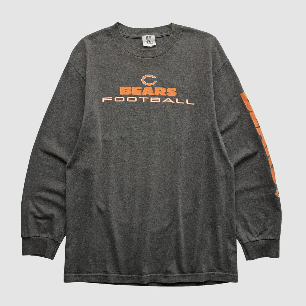 Fanatics Chicago Bears NFL 2010s Long Sleeve T-shirt Dark Heather Gray Vintage