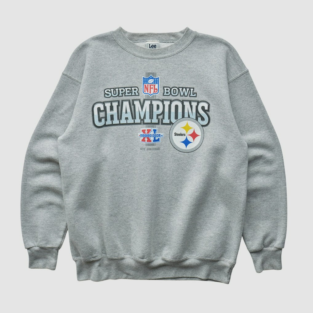Fanatics Pittsburgh Steelers Lee Apparel 2006 Pullover Sweatshirt Heather Gray Vintage
