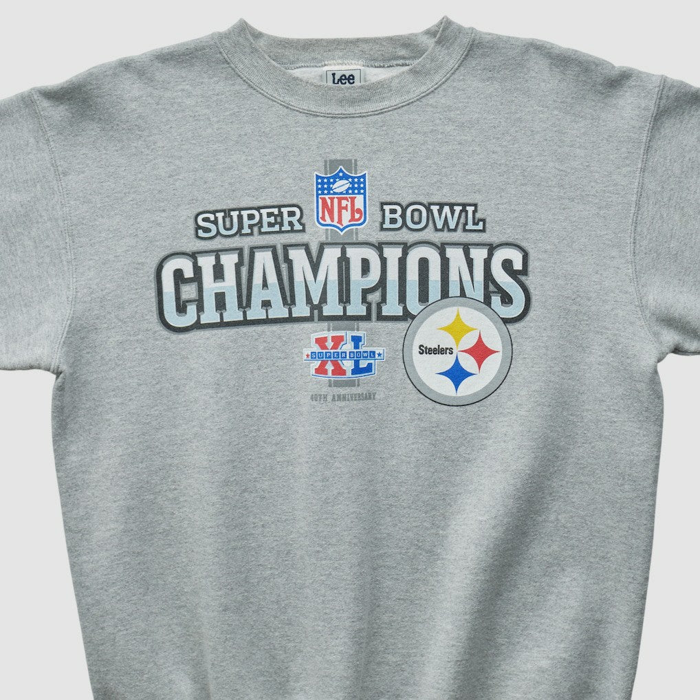 Fanatics Pittsburgh Steelers Lee Apparel 2006 Pullover Sweatshirt Heather Gray Vintage