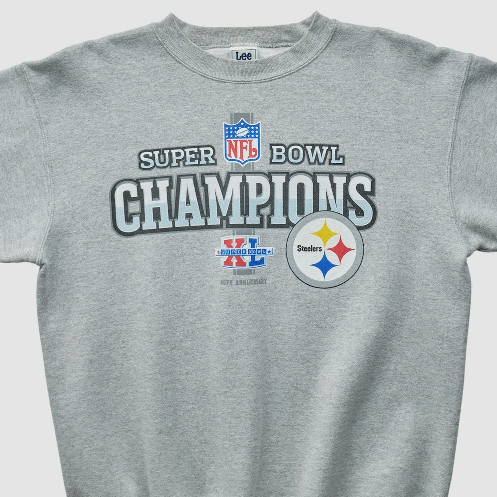 Fanatics Pittsburgh Steelers Lee Apparel 2006 Pullover Sweatshirt Heather Gray Vintage