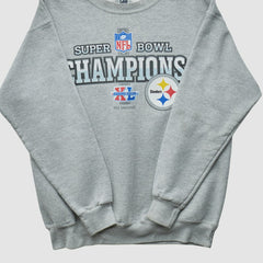 Fanatics Pittsburgh Steelers Lee Apparel 2006 Pullover Sweatshirt Heather Gray Vintage