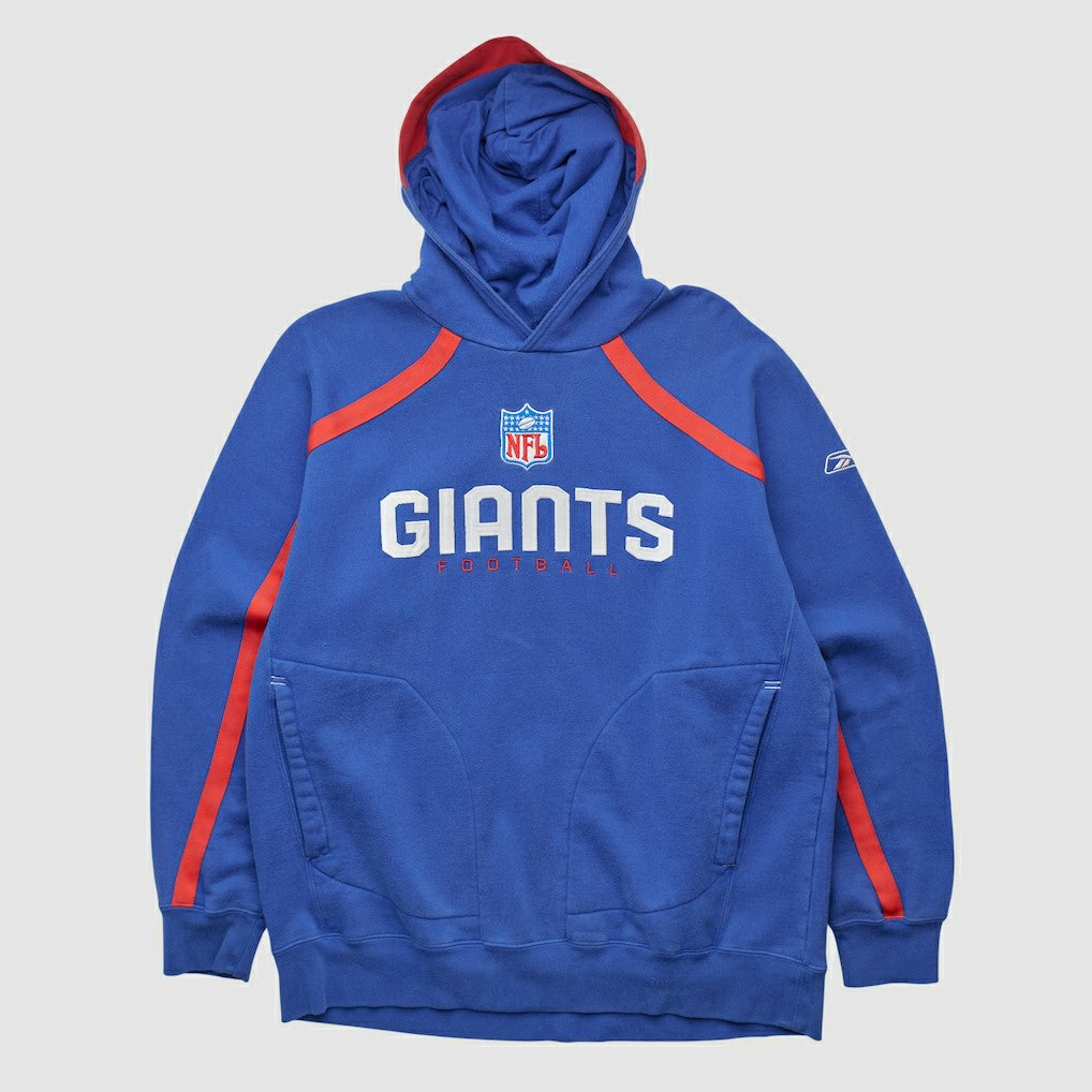Fanatics New York Giants Reebok 2000s Hooded Pullover Sweatshirt Blue Vintage