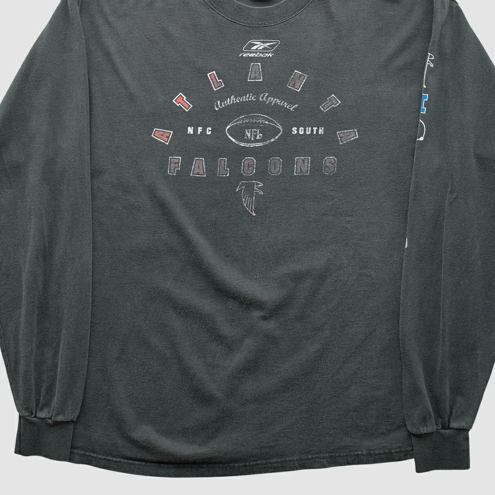 Fanatics Atlanta Falcons Reebok 2000s Long Sleeve T-shirt Charcoal Vintage