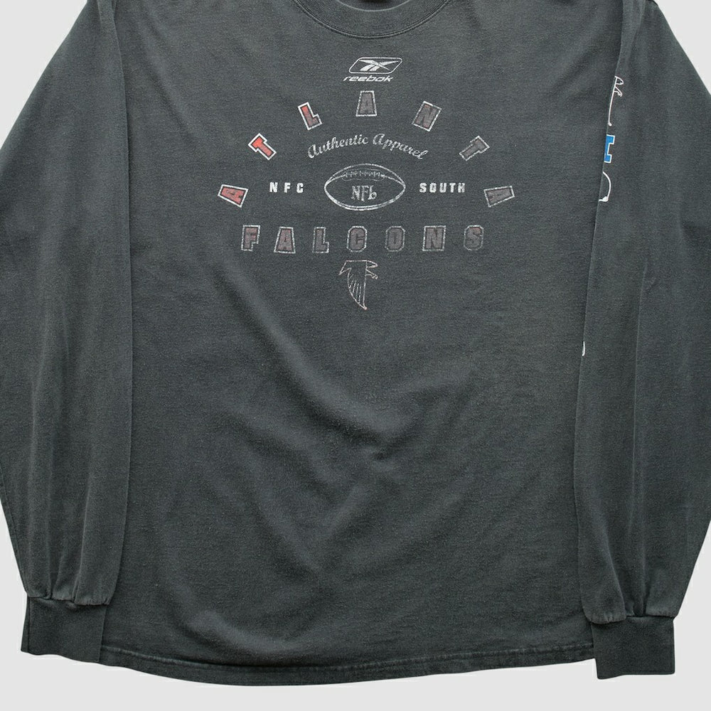 Fanatics Atlanta Falcons Reebok 2000s Long Sleeve T-shirt Charcoal Vintage