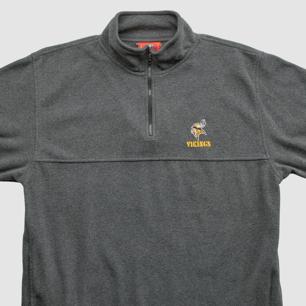 Fanatics Minnesota Vikings NFL 2000s 1/4 Zip Sweatshirt Dark Heather Gray Vintage