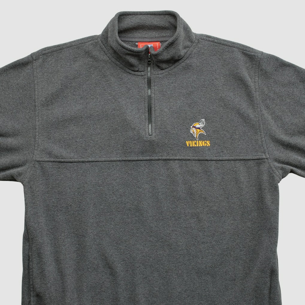 Fanatics Minnesota Vikings NFL 2000s 1/4 Zip Sweatshirt Dark Heather Gray Vintage