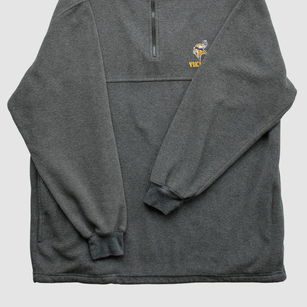 Fanatics Minnesota Vikings NFL 2000s 1/4 Zip Sweatshirt Dark Heather Gray Vintage