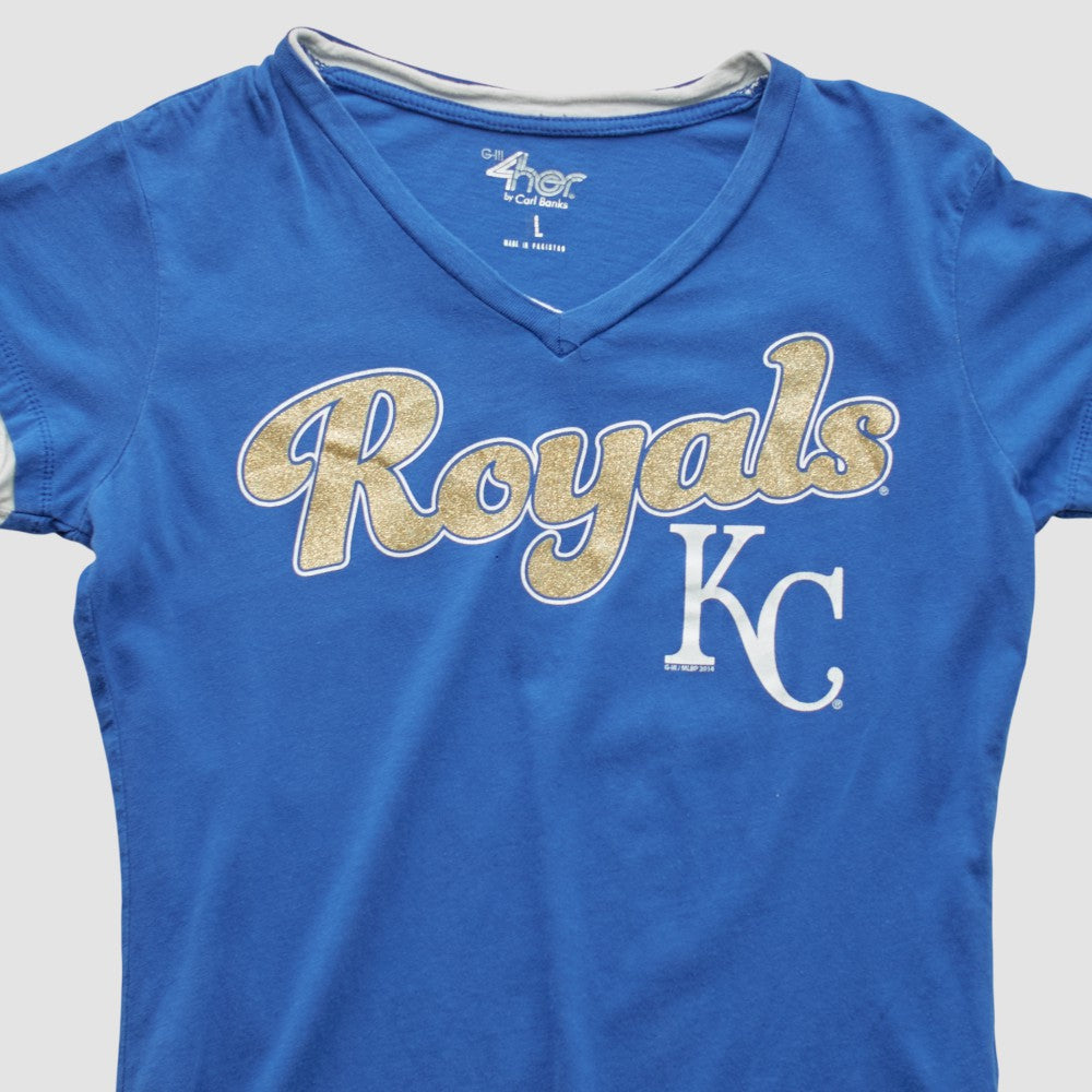 Kansas City Royals Carl Banks 2010s T-shirt - Blue - Vintage - Fanatics Lifestyle