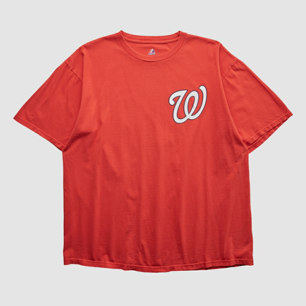 Washington Nationals Majestic 2000s T-shirt - Red - Vintage - Fanatics Lifestyle