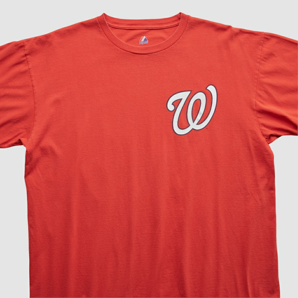 Washington Nationals Majestic 2000s T-shirt - Red - Vintage - Fanatics Lifestyle