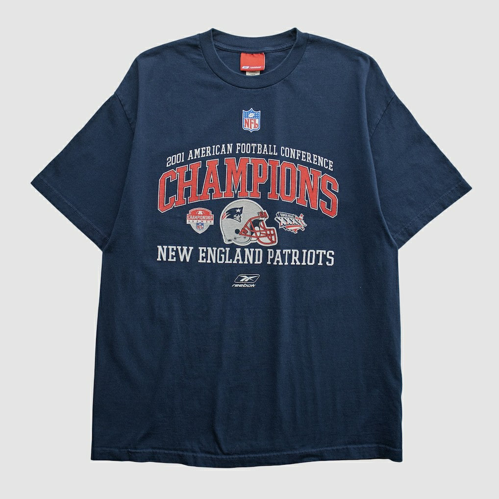 Fanatics New England Patriots Reebok 2001 T-shirt Navy Vintage