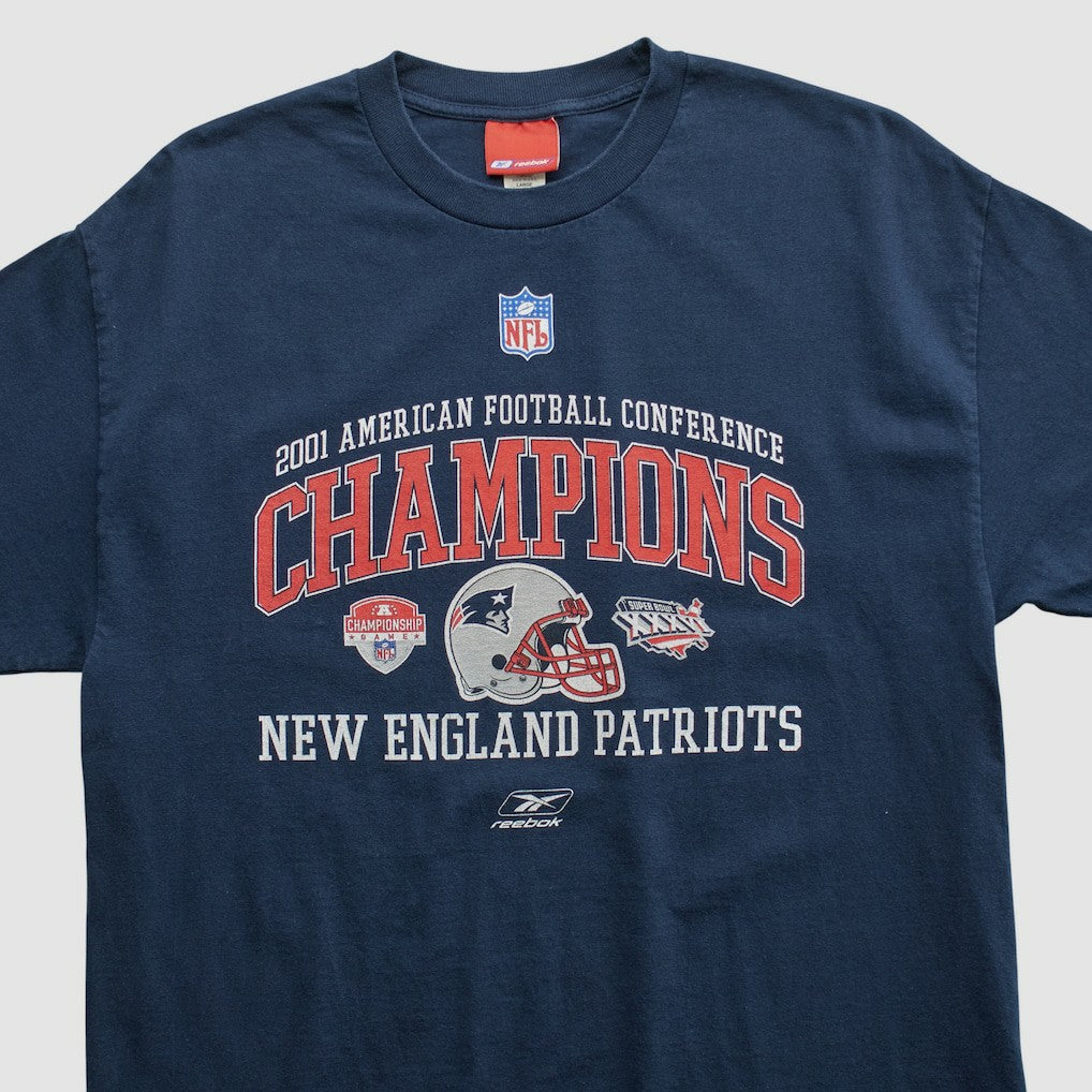 Fanatics New England Patriots Reebok 2001 T-shirt Navy Vintage