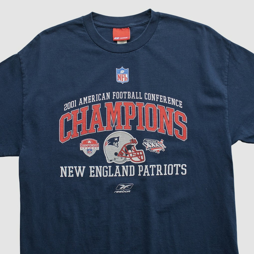 Fanatics New England Patriots Reebok 2001 T-shirt Navy Vintage