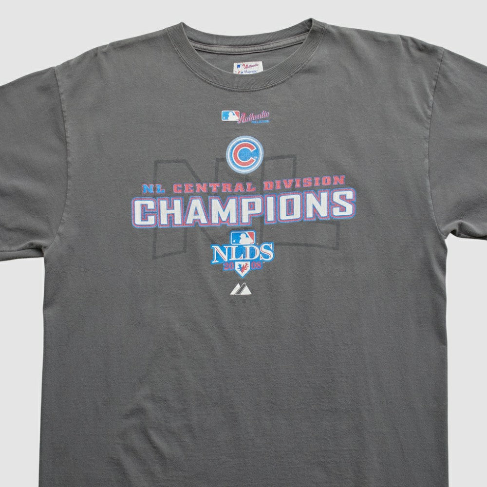 Chicago Cubs Majestic 2008 T-shirt - Gray - Vintage - Fanatics Online