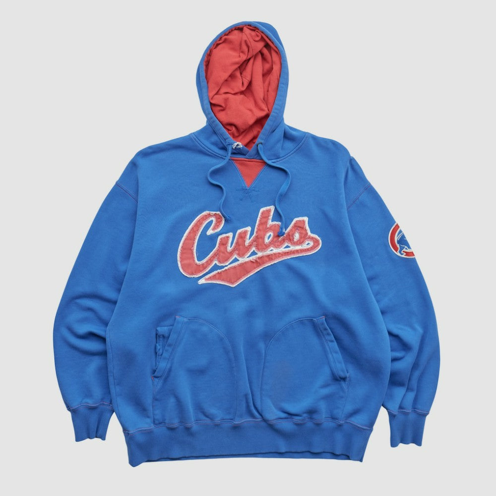Chicago Cubs Majestic 2000s Hooded Pullover Sweatshirt - Blue - Vintage - Fanatics Online
