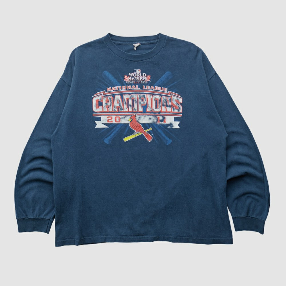 St. Louis Cardinals Alstyle 2011 Long Sleeve T-shirt - Navy - Vintage - Fanatics Lifestyle