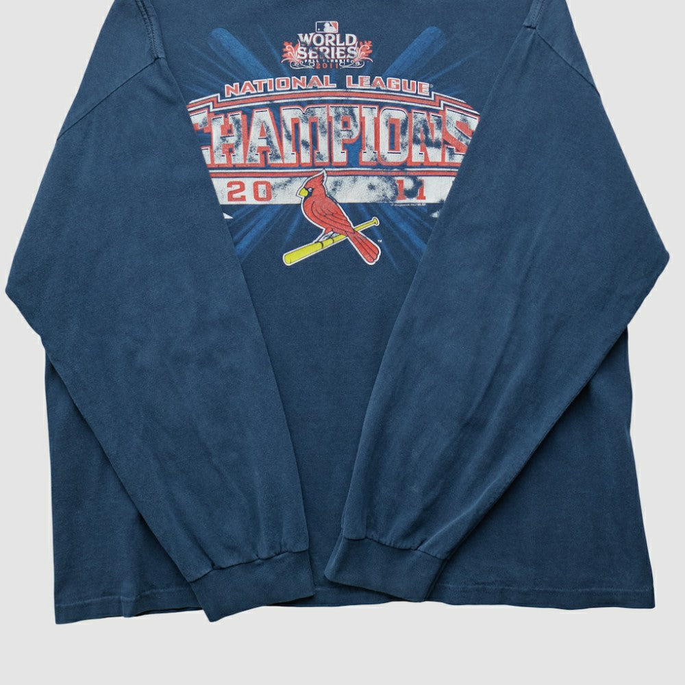 St. Louis Cardinals Alstyle 2011 Long Sleeve T-shirt - Navy - Vintage - Fanatics Lifestyle