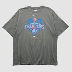 Philadelphia Phillies Majestic 2009 T-shirt - Gray - 2XVintage - Fanatics Online
