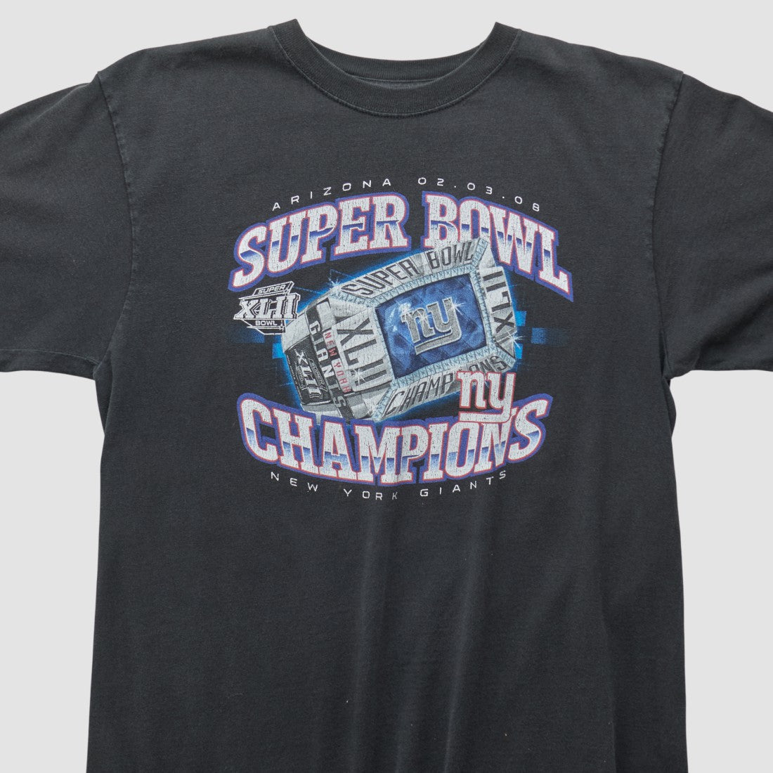 Fanatics New York Giants Reebok 2008 T-shirt Black Vintage