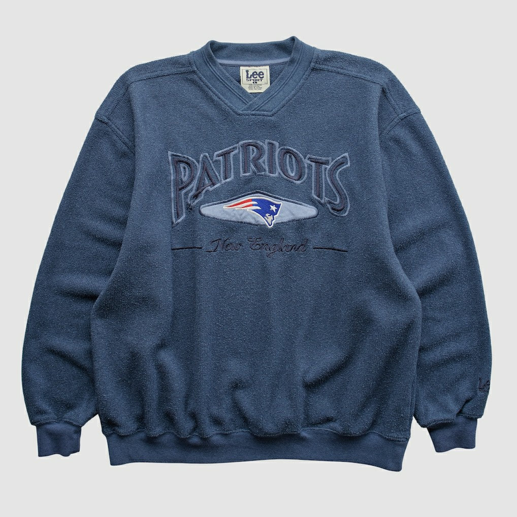 Fanatics New England Patriots Lee Apparel 90s Pullover Sweatshirt Navy Vintage
