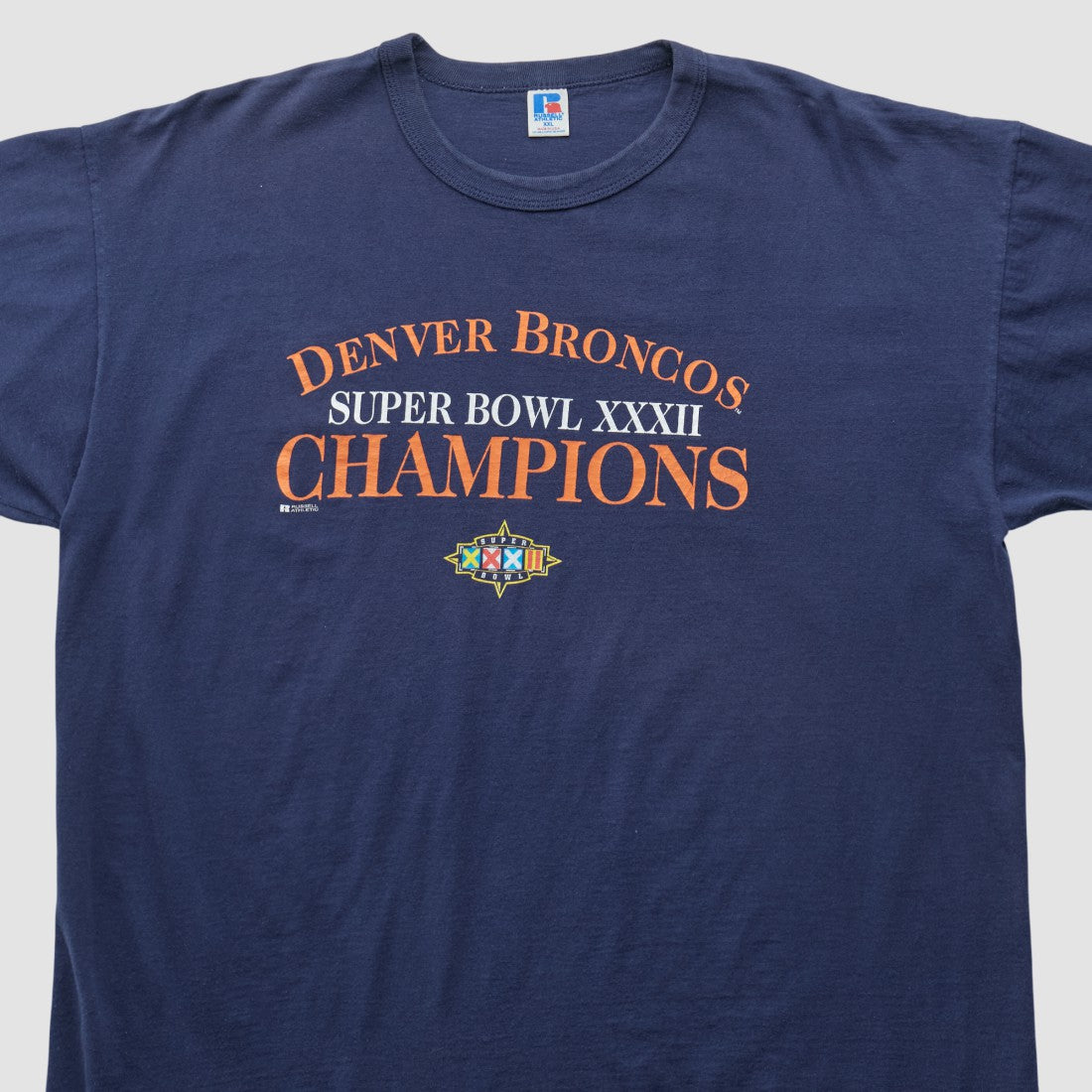 Fanatics Denver Broncos Russell 1998 T-shirt Navy Vintage