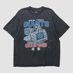Fanatics New York Giants Reebok 2008 T-shirt Black Vintage