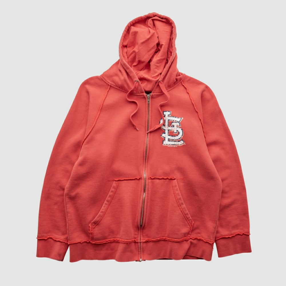 St. Louis Cardinals Genuine Merchandise 2000s Hooded Full Zip Sweatshirt - Red - Vintage - Fanatics Online