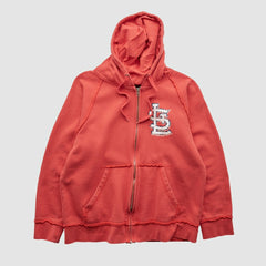 St. Louis Cardinals Genuine Merchandise 2000s Hooded Full Zip Sweatshirt - Red - Vintage - Fanatics Online