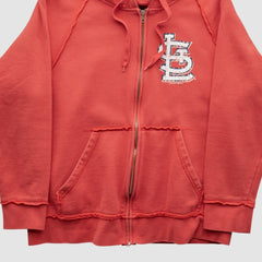 St. Louis Cardinals Genuine Merchandise 2000s Hooded Full Zip Sweatshirt - Red - Vintage - Fanatics Online