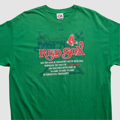 Boston Red Sox Majestic 2000s T-shirt - Green - XVintage - Fanatics Discount