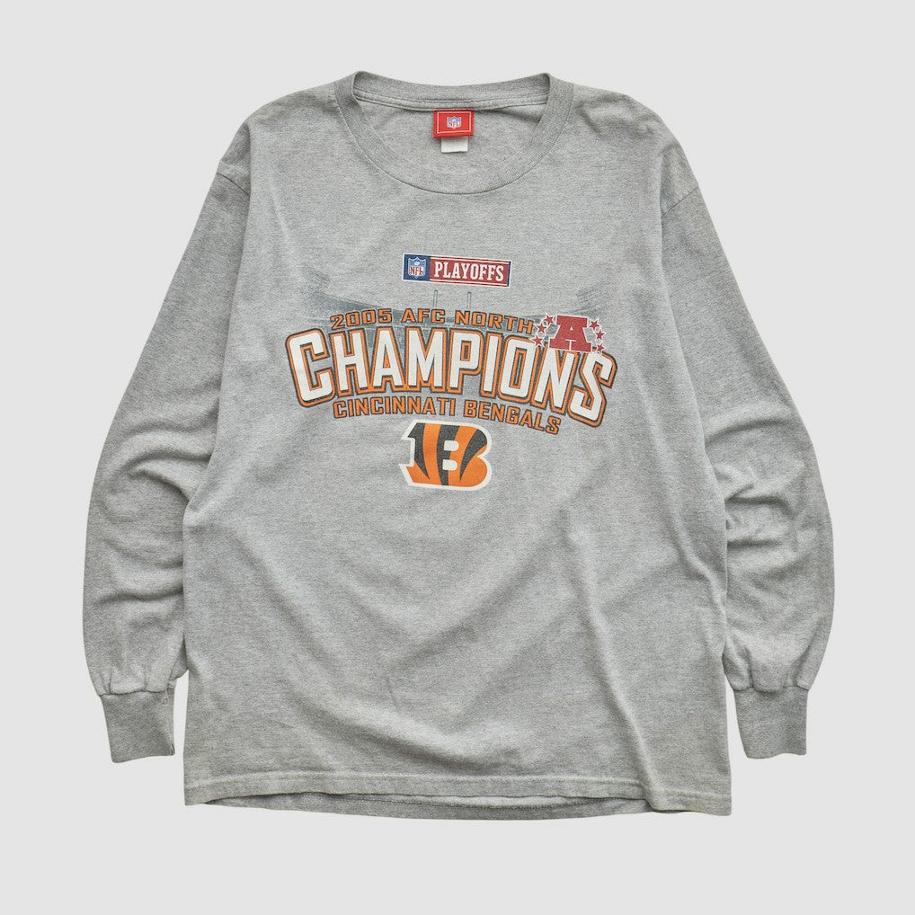 Fanatics Cincinnati Bengals NFL 2005 Long Sleeve T-shirt Heather Gray Vintage