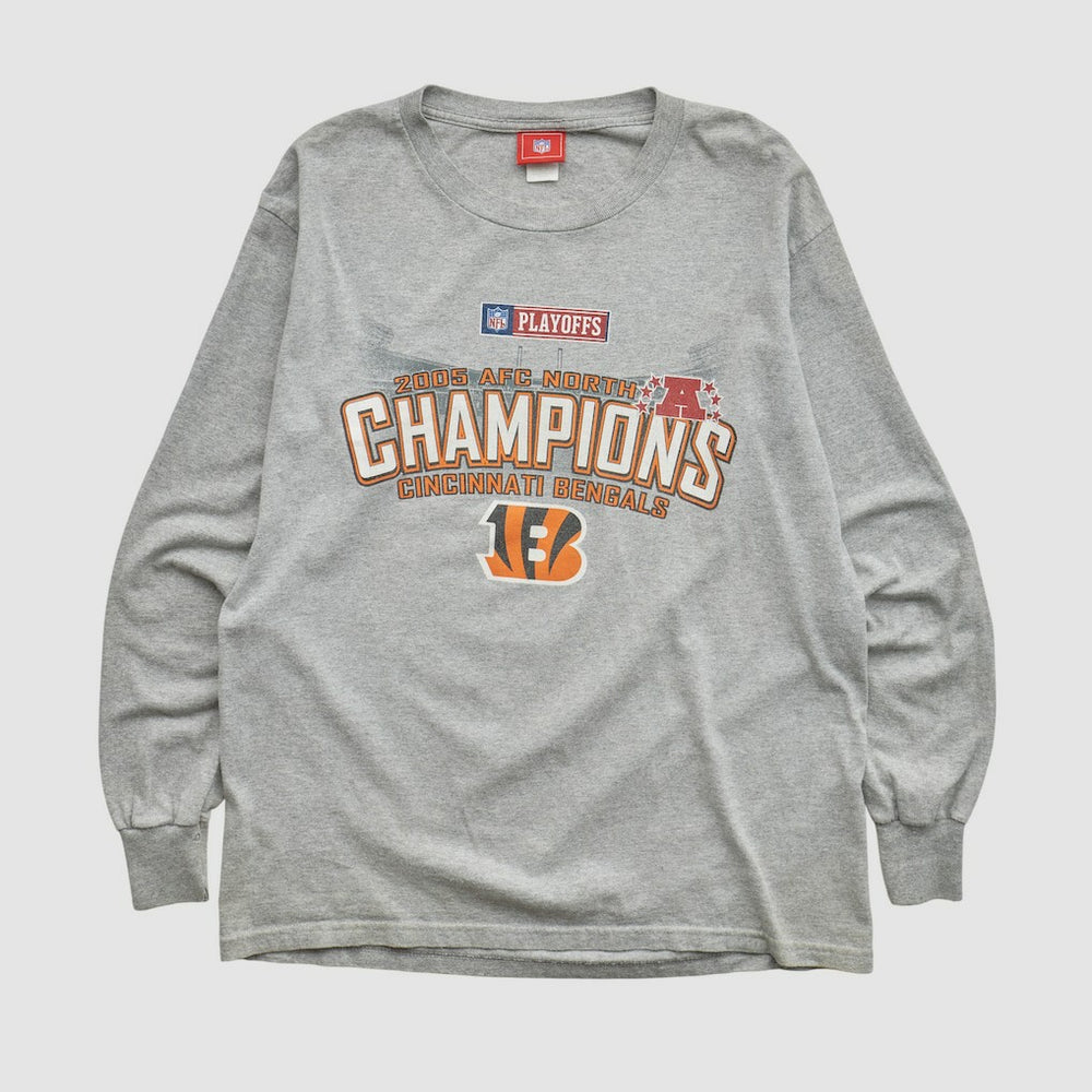 Fanatics Cincinnati Bengals NFL 2005 Long Sleeve T-shirt Heather Gray Vintage