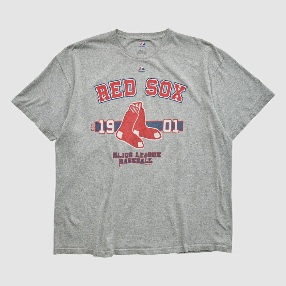 Boston Red Sox Majestic 2010s T-shirt - Heather Gray - Vintage - Fanatics Sale