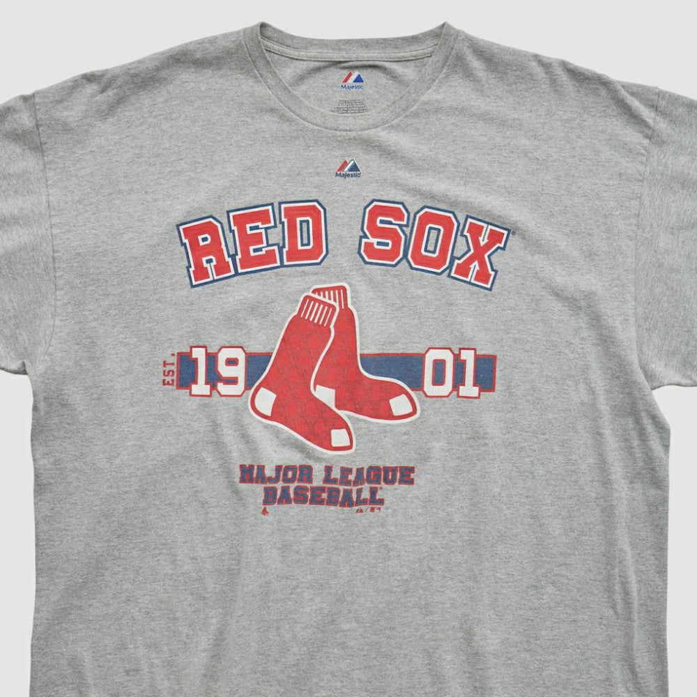 Boston Red Sox Majestic 2010s T-shirt - Heather Gray - Vintage - Fanatics Sale