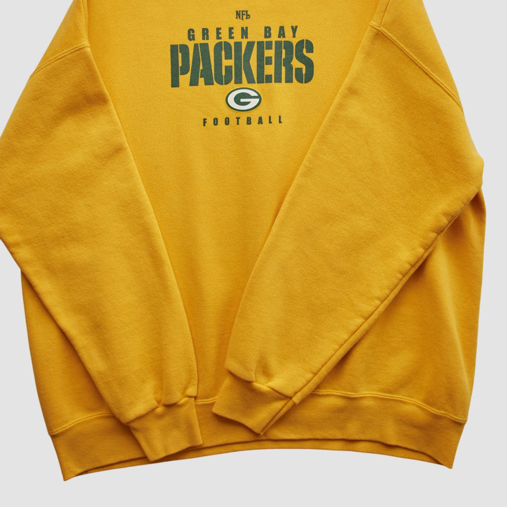Fanatics Green Bay Packers NFL 2000s Pullover Sweatshirt Yellow Vintage