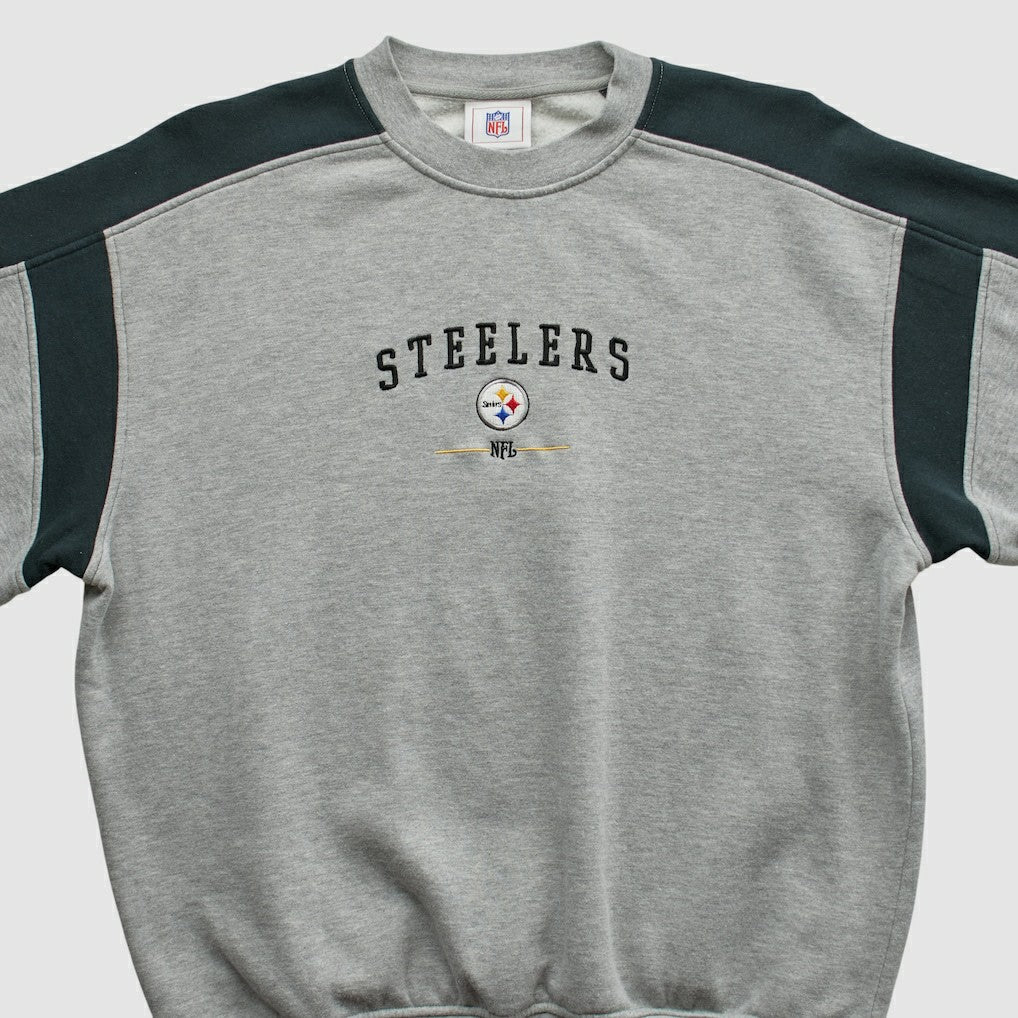 Fanatics Pittsburgh Steelers NFL 2000s Pullover Sweatshirt Heather Gray Vintage