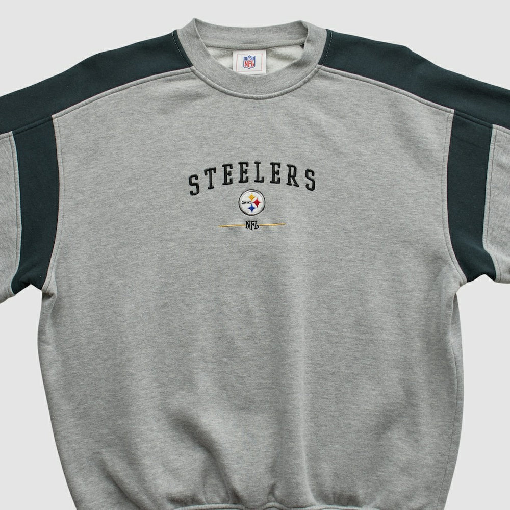 Fanatics Pittsburgh Steelers NFL 2000s Pullover Sweatshirt Heather Gray Vintage