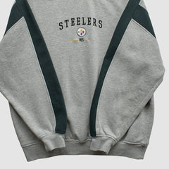 Fanatics Pittsburgh Steelers NFL 2000s Pullover Sweatshirt Heather Gray Vintage