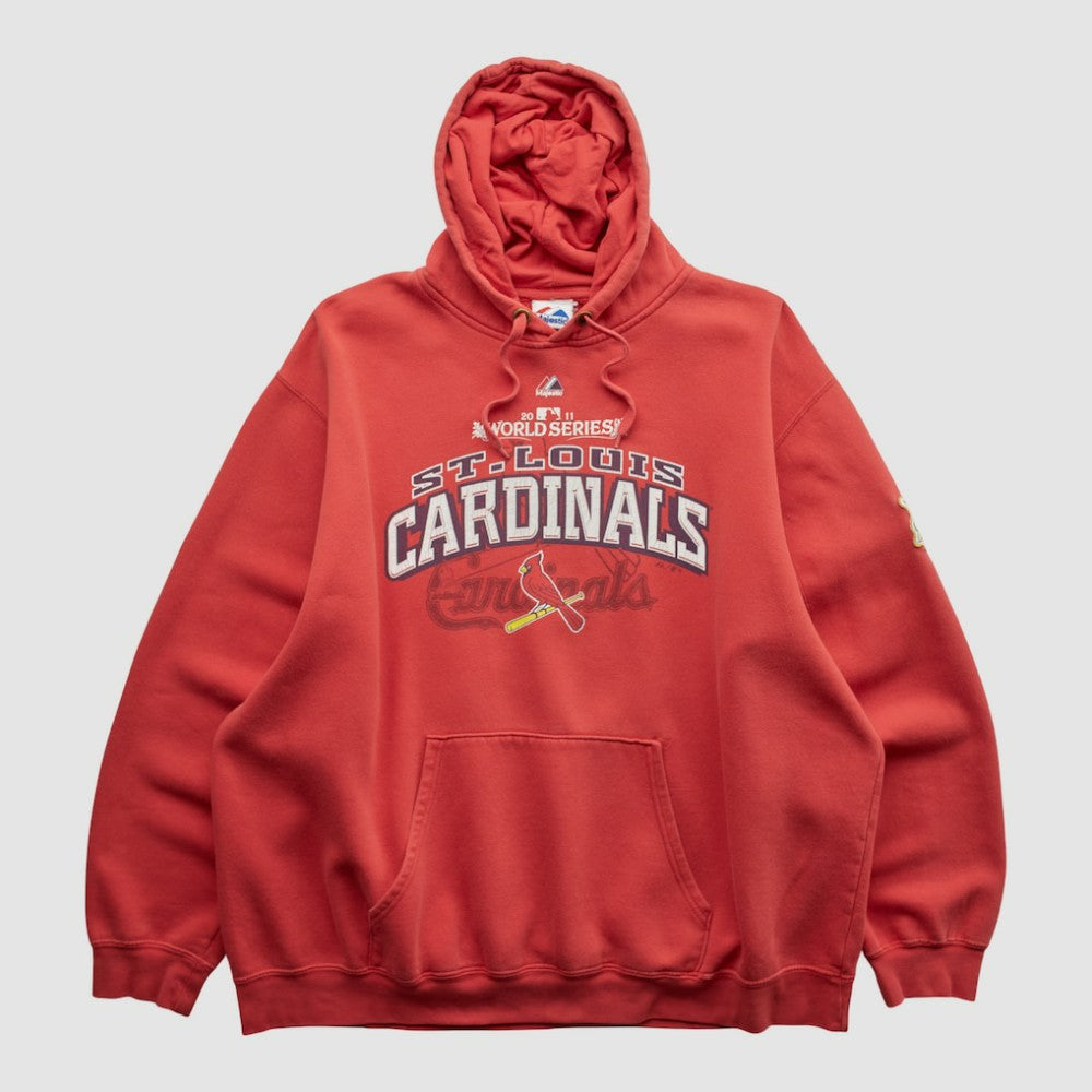 St. Louis Cardinals Majestic 2011 Hooded Sweatshirt - Red - XVintage - Fanatics Sale