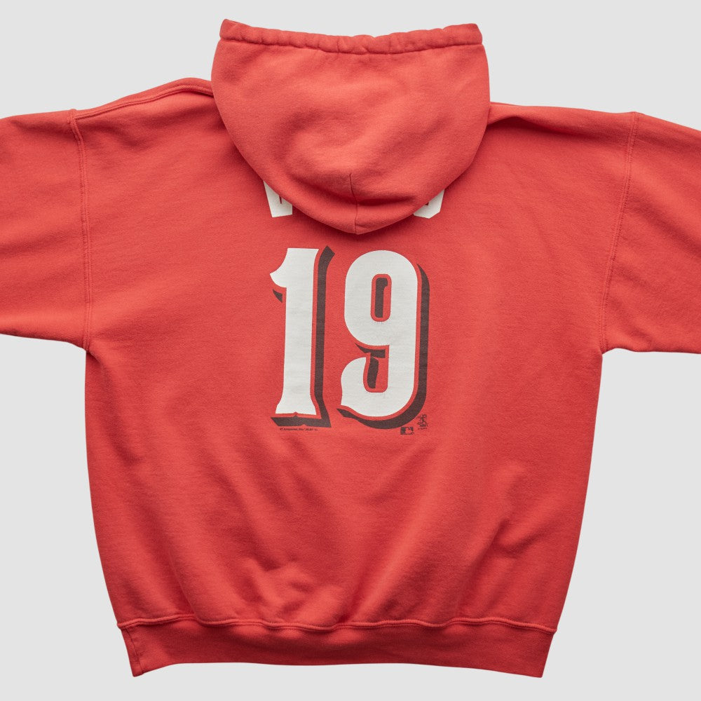 Cincinnati Reds Genuine Merchandise 2000s Hooded Pullover Sweatshirt - Red - Vintage - Fanatics Online