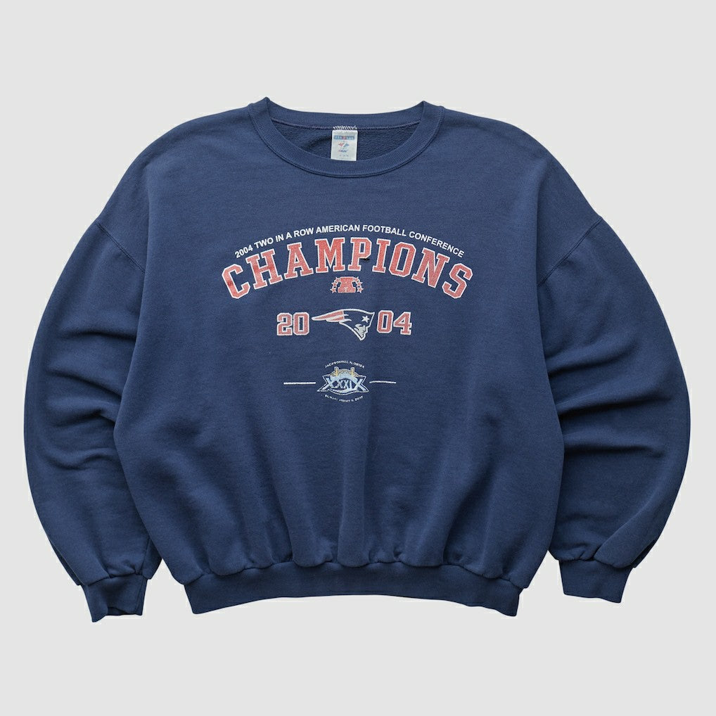 Fanatics New England Patriots Jerzees 2004 Pullover Sweatshirt Navy Vintage
