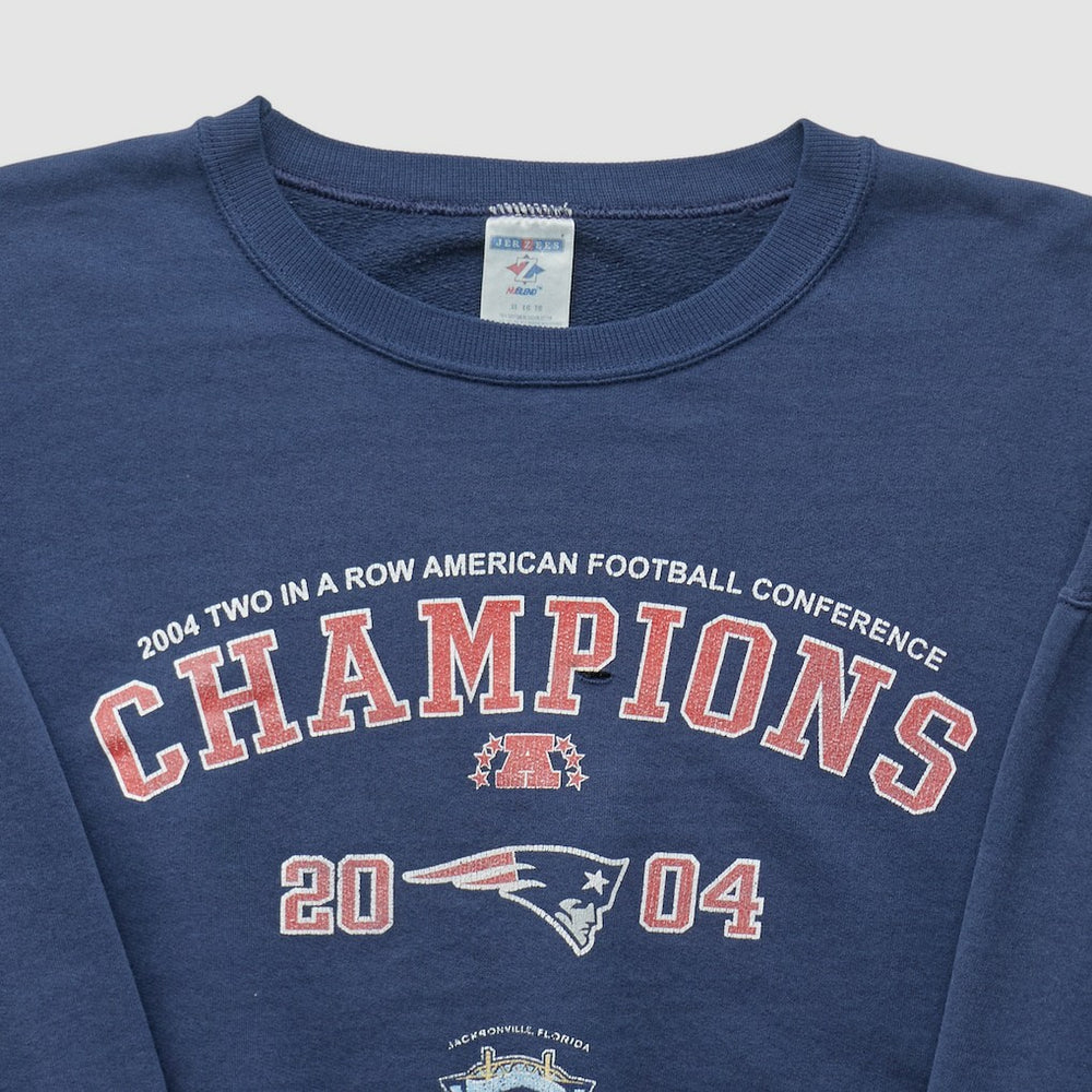 Fanatics New England Patriots Jerzees 2004 Pullover Sweatshirt Navy Vintage