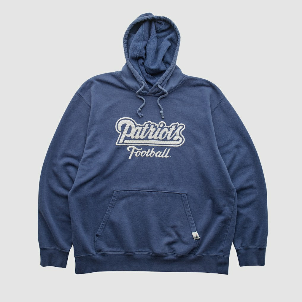 Fanatics New England Patriots NFL 2000s Hooded Pullover Sweatshirt Navy Vintage